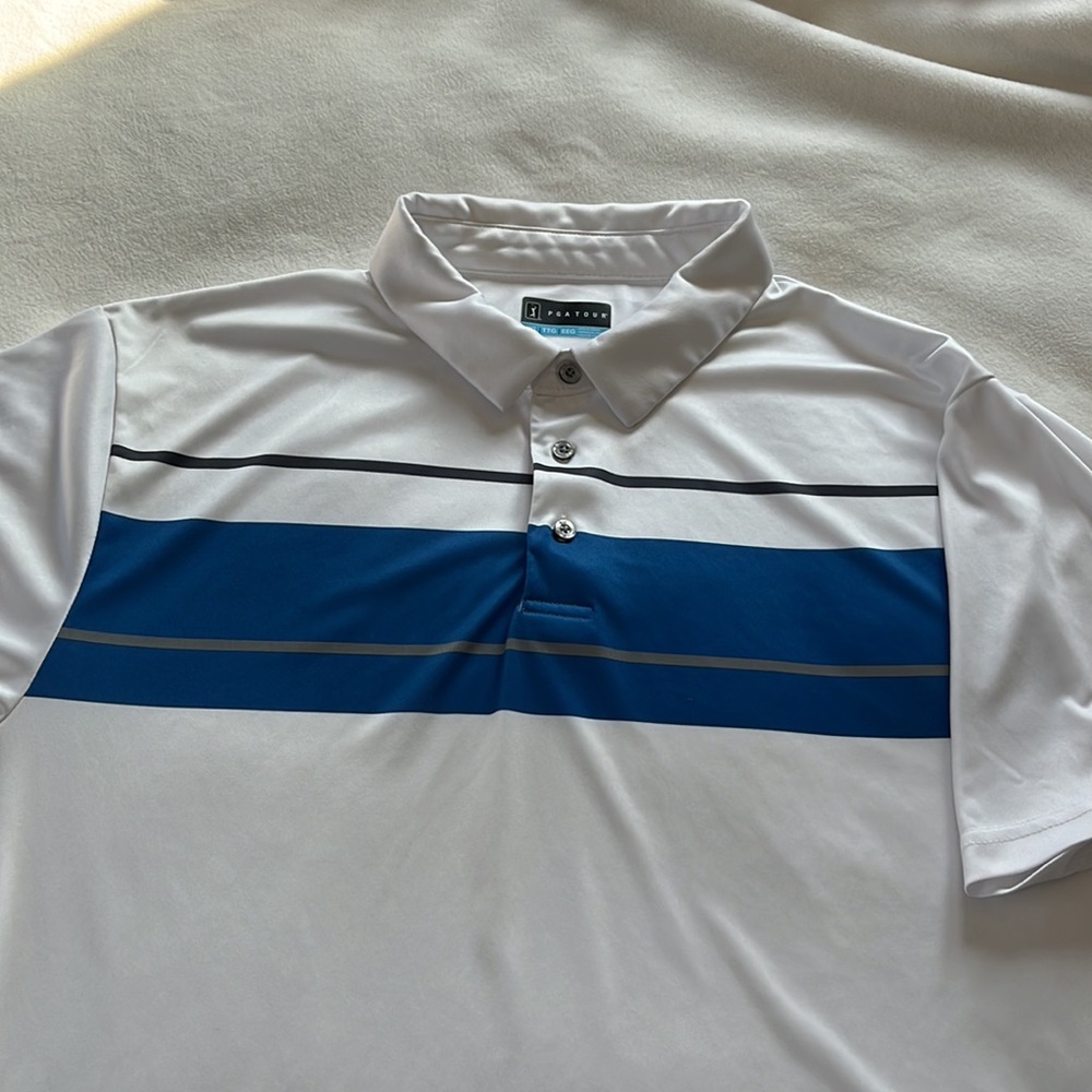 White sz XXL MENS GOLF SHIRT - Picture 2 of 6